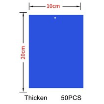 강한 파리 트랩 버그 스티커 데칼 보드 잡기 진딧물 곤충 해충 킬러 화이트 플라이 Thrip Leafminer 접착 50/100 개, [03] HGA006291-B-ZH50