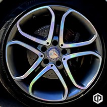 휠 홀로그램 스티커 차량용 자동차, 벤츠 E클래스 E250 블루택 / 18인치