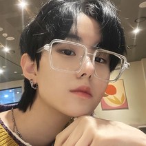 남자 여자 오버사이즈 투브릿지 보잉 뿔테 투명 안경테