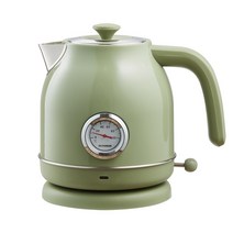 Qcooker 레트로 일렉트릭 케틀 가정용포트 그린, QS-1701