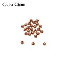 25 개/몫 2.5mm/3.0mm/3.5mm 내구성 슬롯 형 텅스텐 비즈 플라이 타이 비즈 멋진 디자인 플라이 타이 재료, 단일, 1개, 01 Copper-2.5mm