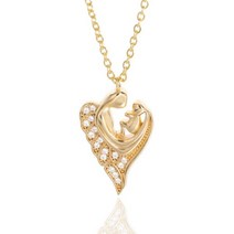 아기 하트 펜던트 목걸이 아내 스테인레스 스틸 긴 체인 초커 선물
