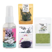 냥글댕글 찐츄럴 캣닢 마따따비 고양이 케어 올인원 선물 박스, 캣따따비 올인원 세트