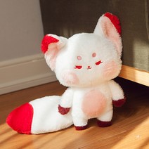 귀여운 여우 봉제인형 베개 잠자는 장난감 쿠션 선물, 40cm, 핑크 폭스