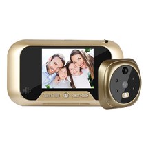 스마트 IP 와이파이 초인종 비디오 인터콤 2.8 인치 LCD 디지털 초인종 3X 줌 1MP 렌즈 HD 도어 카메라 뷰, 협동사, 움직임 감지