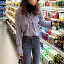 반하나쇼핑 여성 기본 스트라이프셔츠