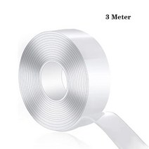 나노 양면 테이프 다목적 탈착식 접착제 투명 그립 장착 빨 수있는 강력한 스티커 홈 장식, 3 Meter