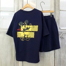 이힝 [디즈니] 웰컴 미키마우스 반바지 반팔 트레이닝세트