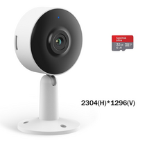 초소형 블랙박스 cctv 적외선 미니 음성 대화 감시 홈 애견 카메라 laxihub ip 보안 아기 모니터 실내 캠 개 고양이 애완 동물 모션 감지 3mp wifi 2k 웹캠, 32g 카드로 2k, 영국 플러그