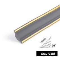 선반브라켓 석고텍스 판넬 홈 장식 PVC 벽 인테리어 소프트 라인 갭 스트립 자체 접착 오목한 트림 천장 베이스보드 몰딩, [05] White-Silver, [01] 1.8CMX1.05CMX1M