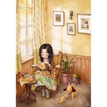 Yangzhou 3D숲의 소녀 보석 십자수 재물운 집들이 선물 DIY세트 집순이 집돌이 취미 태교십자수 H218090212, 90x170