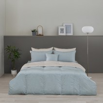 [알레르망] 메라렌 구스 차렵이불 Q 3종세트 민트