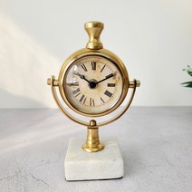 프리미엄 모던 골드 초시계 프레임 대리석 미니 탁상시계 수입 인테리어 스탠딩시계
