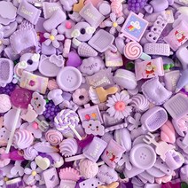 DIY 비즈 액세서리 테이프공 장식 폰 케이스 장신구 컬러 악세사리부자재 공예재료 도매, DIY폰케이스장신구/보라계열10p세트, DIY폰케이스장신구/보라계열10p세트
