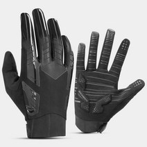 락브로스 리얼블랙 자전거 긴장갑 고급자전거장갑 충격흡수 스마트폰터치 간절기 춘추용