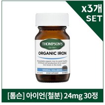 [톰슨] 아이언(철분) 24mg 30정X3