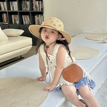 여름 니트조끼데님바지3종 상하세트 수입 아동복 의류 바캉스룩 23년 자매룩 맘커플