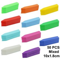 가게오픈화분 꽃잔디씨앗 여름꽃모종 국화모종 방수 재사용 가능한 라벨 보육 화분 야채, 10x1.8cm(50개)