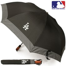 MLB 공인 프리미엄 튼튼한 2단자동 우산 LA보더패턴(58x8K) 2단우산
