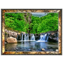 H001-4/폭포사진액자 A3 벽걸이액자 포토액자 Waterfall 풍경화 풍경사진 풍경화그림, 폭포사진액자
