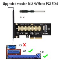 M.2 NVME SSDPCIe 4.0 어댑터 카드 64GBps MKey PCIe4.0 X1 X4 데스크탑 PC 용 PCIE GEN4 Full Speed, 04 Upgrade PCIE X4