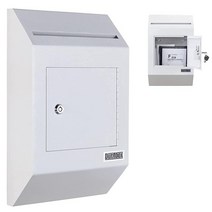 DuraBox Durabox 튼튼한 벽 마운트 잠금 금 드롭 박스 안전 W300 (블랙) 편지 수표 결제 문서 등을 받기 상업 가정 또는 사무실용, Grey