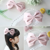공주마마 Pink앙쥬빅리본집게핀