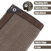 HDPE 햇빛 가리개 그물 천막 자외선 방지 패브릭 테라스 전망대 수영장 차양 항해 자동차 캐노피, 02 6-line Coffee Net_37 4x5m