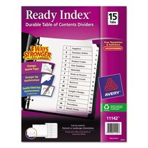 Avery(R) Classic Ready Index(R) Table Of Contents Dividers 1-15 null, 1