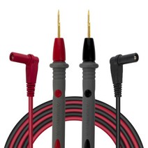 Gold plated Silicone Wire Test Leads for Multimeter Ultra Pointed 1000V 20A Needle Probe Tip 87HB, 01 Red