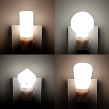 더리빙 LED 취침등 4종 전기콘센트용 무드등 수유등, 큐브LED취침등(주광색)