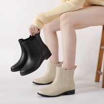 숏 밴딩 첼시 레인부츠 여성장화 반장화 발목 가벼운 레인슈즈