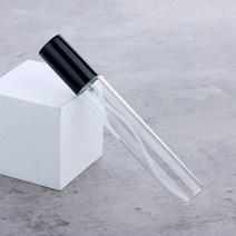 향수 오일 케이스 공병 어메니티 15ml 스프레이 얇은 유리 병 스프레이 분무기 샘플 바이알 리필 가능 병, 10개, 검은색