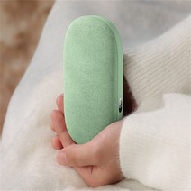 2 In 1 휴대용 겨울 미니 히터 충전식 핸드 워머 Usb 벨벳 양면 난방 디지털 제어 보조베터리, [03] Matcha Green