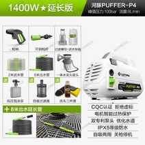 고압세차기 고압세척기 세차건 그린필드 물총 가정용 220v 강력한 부스터 휴대용 자동차 브러시 유물 고출력 워터 펌프 그랩, 3. 복어 1400W 확장버전 [16m 출수관 + 폼포