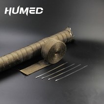 단열테이프 배기 테이프 머플러 빈티지 오토바이 배기 파이프 헤더 히트 랩 저항 테이프 유리 섬유 열 차, 19 15M red