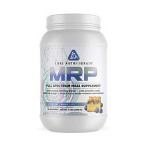 Core 뉴트리션als Platinum MRP 전체 스펙트럼 식사 대체 하루 종일 아미노산 지원을 위한 지속 방출 27G 단백질 20인분 더블 초콜릿 오트밀 쿠키, 블루베리 크럼블 케이크