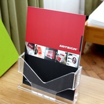 리플렛 케이스 A4 1P 팜플렛 거치대 카달로그 꽂이 엽서 진열대 홍보물 전시대