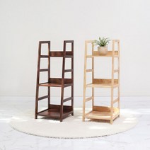 원목 3단 사다리 수납선반 350 2color, 색상:내추럴 색상