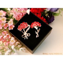 카네이션브로치 골드브로치 어버이날 스승의날 선물 감사 케이스포함
