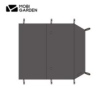 불멍쉘터 Mobi Garden 캠핑 텐트 Holiday Stars 2 터널형 방수 4~8인용, 03 Ground Sheet