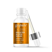 goPure ACTIVES 비타민 C 세럼 - 임상적으로 입증된 Superox-C가 함유된 얼굴용 비타민 C 세럼 Intensly Brightens Hydrates 앰프 주름 완화