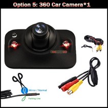 화물차블랙박스 4채널 전후방 녹화 카메라 스위치 360 레코더 주차 시스템 4 채널 분할 상자 왼쪽 오른쪽 전면 후면 조명 자동차 모니터, 옵션 5, 32g