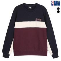 NBA 유니 절개 배색 맨투맨 N194TS021P