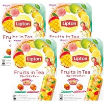 일본직구 Kasugai 립톤 푸르츠 중심에 과육 젤리가 들어있는 인 고급 프로덕트 티 캔디 61g 4팩, 상세참조, 수량