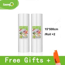 SaengQ-진공 식품 실러 장기간 신선도 유지 진공 포장기 12 + 15 20 25 30cm x 롤/묶음, 03 15cm-2pcs