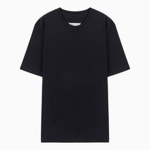 (당일) 22FW 메종 마르지엘라 백스티치 블랙 코튼 반팔 티셔츠 S50GC0680 S24347 855