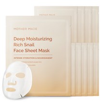 마더메이드 리치 콜라겐 스네일 마스크팩 수분 탄력마스크 10매입 - 8중 히알루론산 미백마스크팩 주름개선마스크팩, 1박스