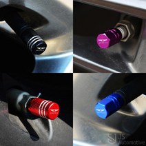 JS automotive 제네시스GV70 GV80 G70 GV80 차량 타이어 에어캡 밸브캡 주입구마개 로고각인 커버 포인트 장식 실외 드레스업, A라인-퍼플(4p)