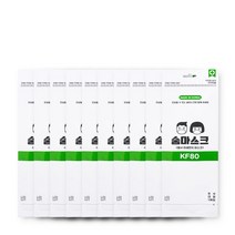 KF80 원파인데이 숨마스크 황사마스크 흰색 대형 10매, 10개
